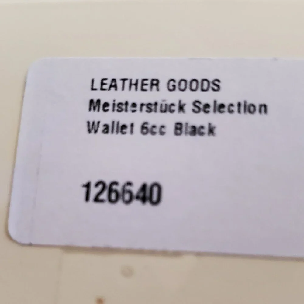 Mont Blanc Meisterstuck Leather Men Wallet Bi fold 6cc Marked 78 Purchased 2021